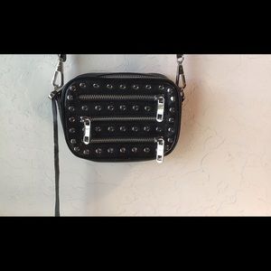 🌺EUC Studded Rebecca Minkoff Gorgeous 😘Mini Black  bag. Leather Crossbody